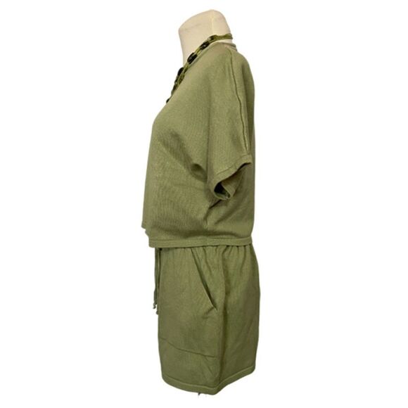 Zesica Sage Green Knit Shorts & Crop Top Set Size XS - Picture 3 of 12